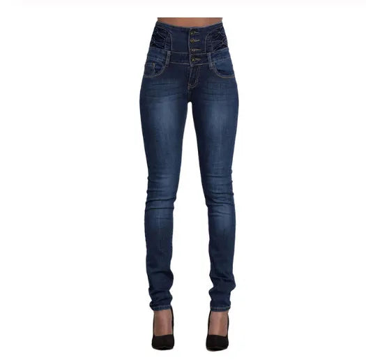 Button-Fly Slim Jeans