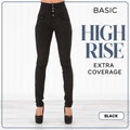 Usthebasic High-Rise Pencil Jeans - Black front view