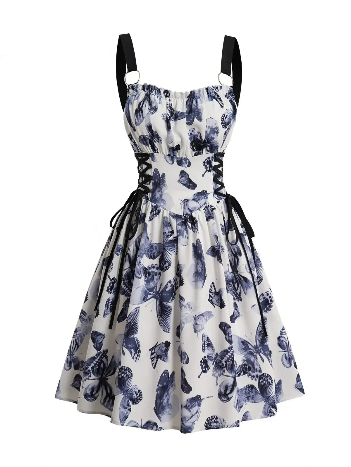 Floral Strappy A-Line Dress