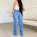 Ripped Wide-Leg Jeans