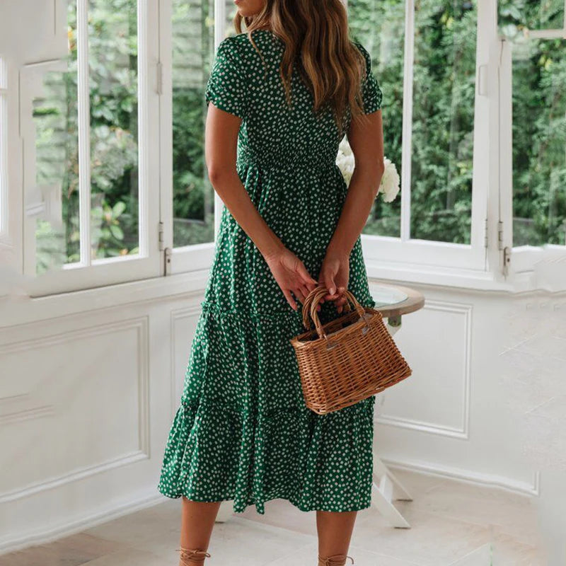 Printed Midi Dress