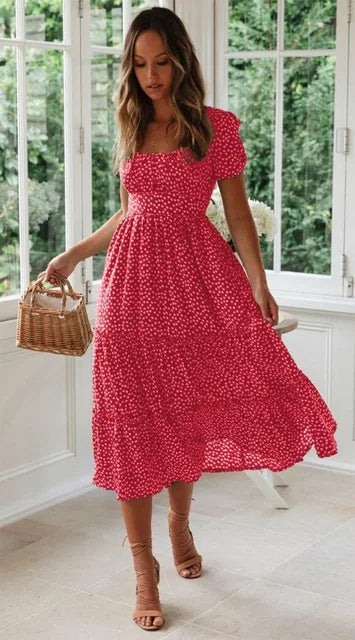 Printed Midi Dress