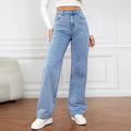 Washed Straight-Leg Jeans
