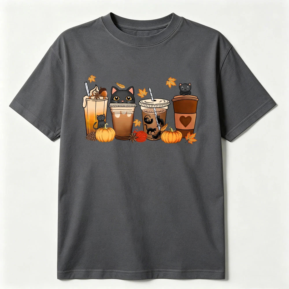 Cat & Coffee Graphic Tee
