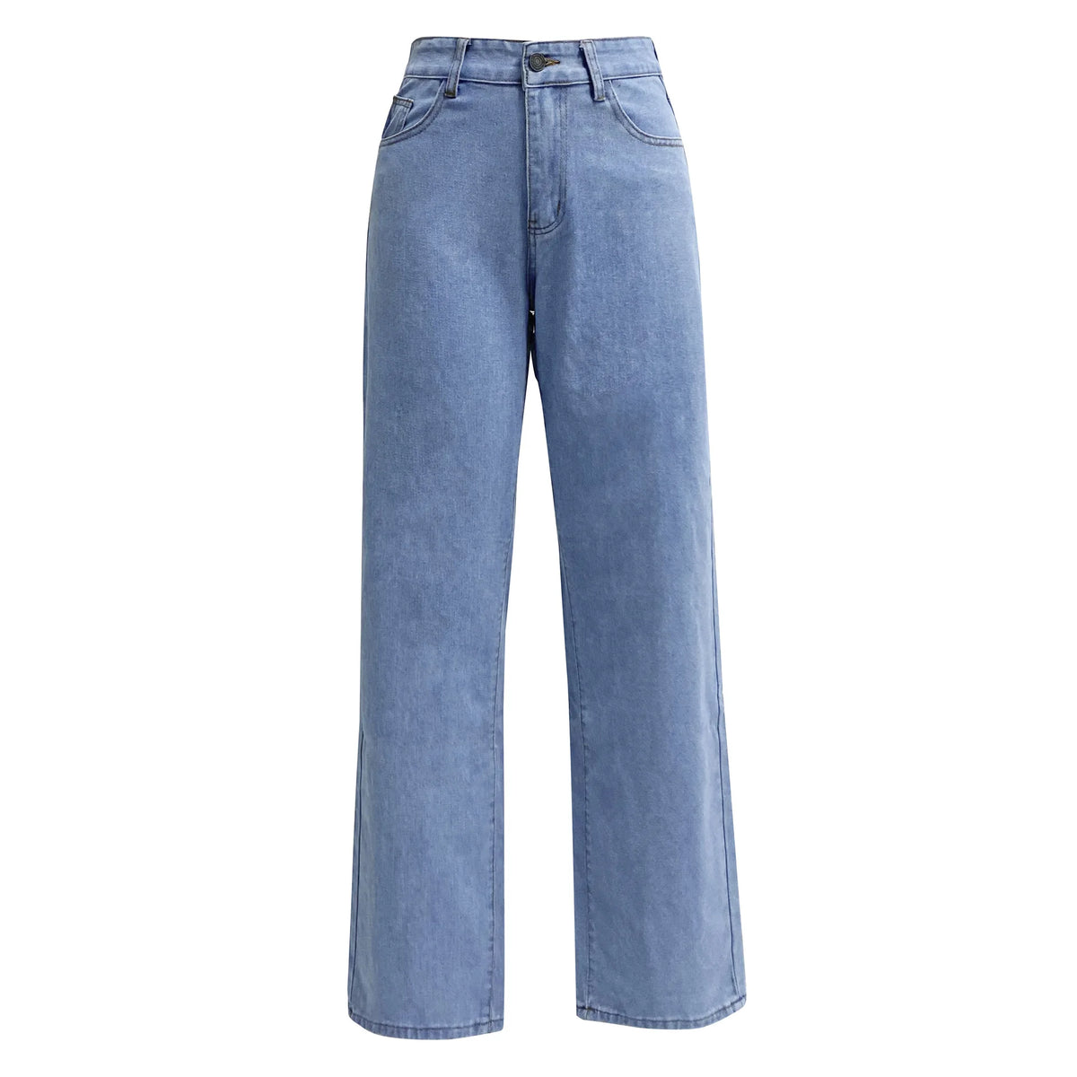 Washed Straight-Leg Jeans