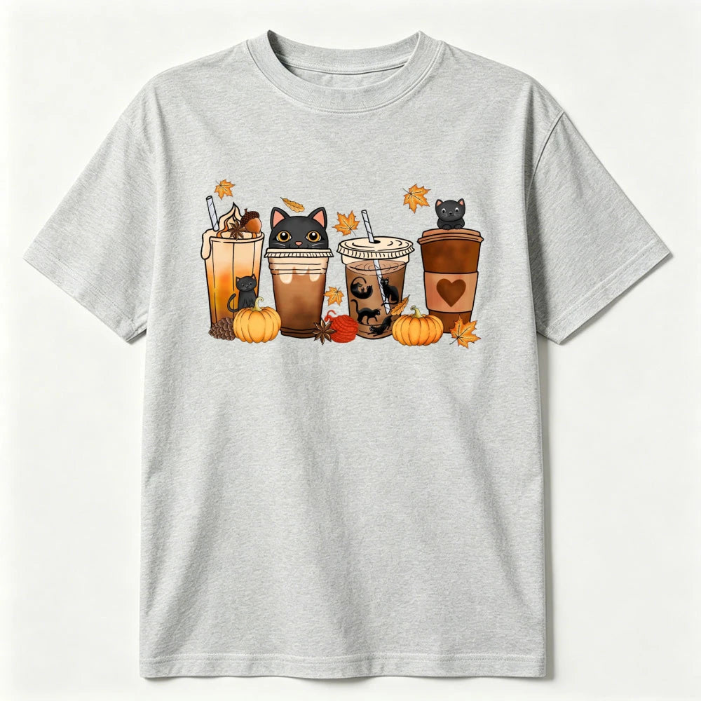 Cat & Coffee Graphic Tee