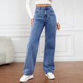 Washed Straight-Leg Jeans