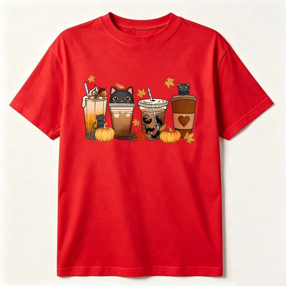 Cat & Coffee Graphic Tee