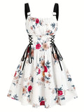 Floral Strappy A-Line Dress