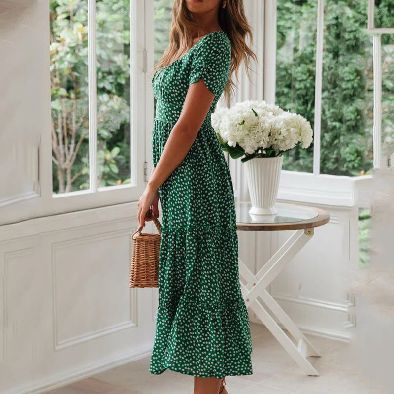 Printed Midi Dress