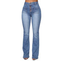 Washed Flap-Pocket Jeans