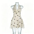 Polka Dot Sleeveless Mini Dress