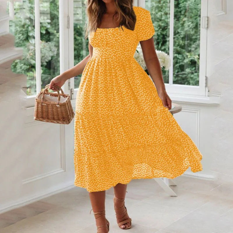 Printed Midi Dress