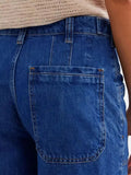 High-Waist Washed Denim Jeans