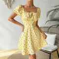 Floral Tie-Front Dress