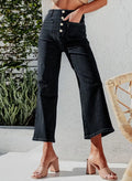 Washed Ankle-Length Jeans
