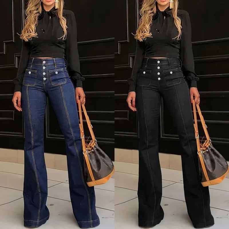 High-Waist Button-Fly Jeans
