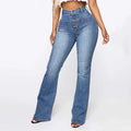 Washed Flap-Pocket Jeans