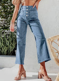 Washed Ankle-Length Jeans