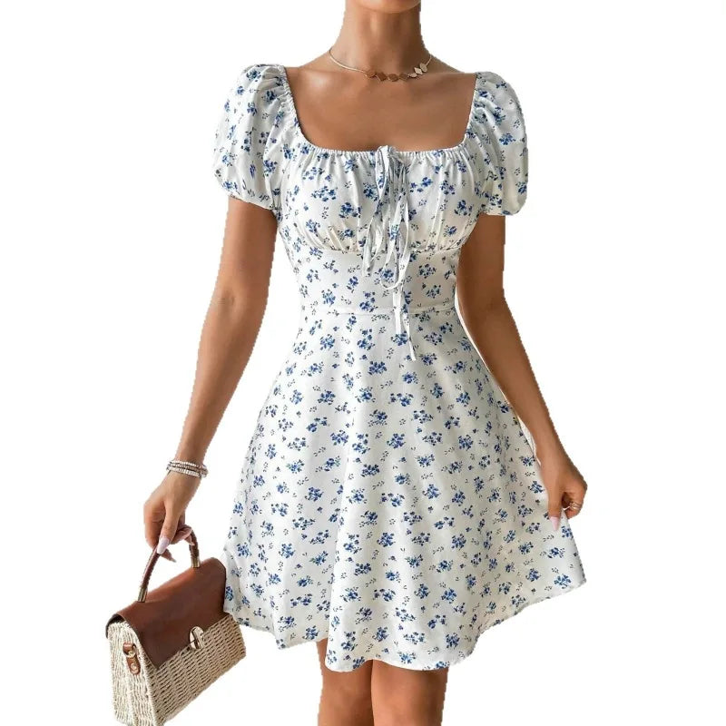 Floral Tie-Front Dress