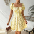 Floral Tie-Front Dress