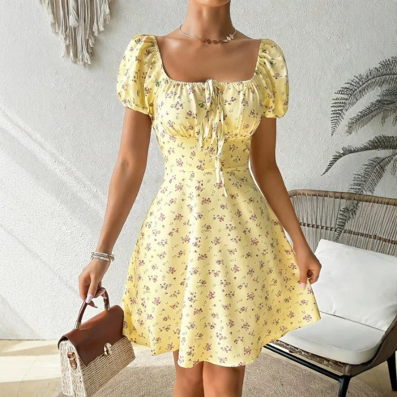 Floral Tie-Front Dress