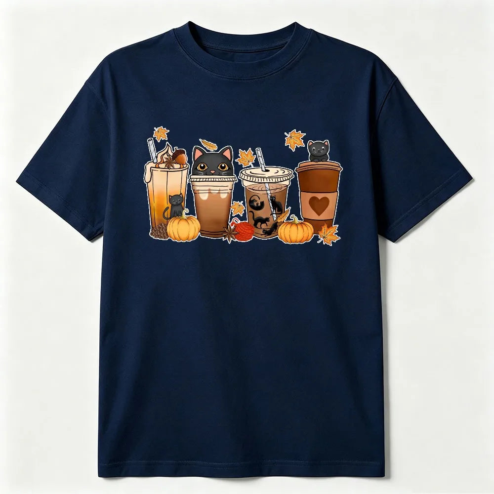 Cat & Coffee Graphic Tee