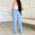 Ripped Wide-Leg Jeans
