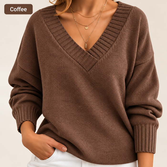 Usthebasic Everyday V-Neck Pullover Sweater 2026 NEW COLLECTION